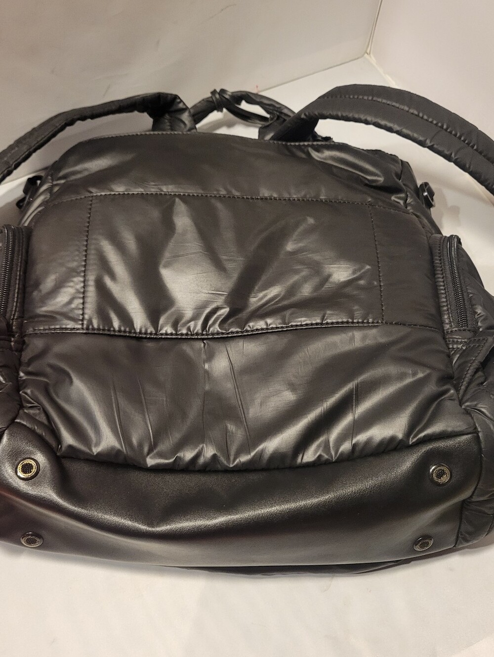 Caraa Diaper Bag Baby Backpack Medium Black Nylon Bottle Zip Pockets Insulated - Picture 3 of 6
